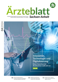 Titelseite der aktuellen Ausgabe des Ärzteblattes Sachsen-Anhalt
