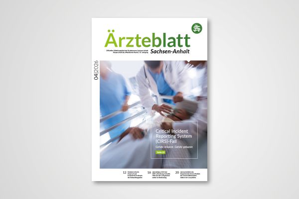 Titelblatt Ärzteblatt Sachsen-Anhalt 03/2026 mit Schwerpunkt ORAKEL-Studie zur KI-gestützten Rezidivfrüherkennung