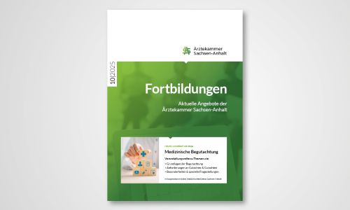 Beileger Fortbildungen im Ärzteblatt Sachsen-Anhalt 10/2025, aktuelle Angebote der Ärztekammer Sachsen-Anhalt