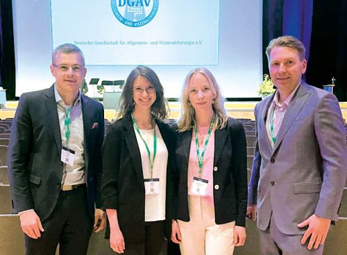 Vier Teilnehmende bei Kongress der Deutschen Gesellschaft für Allgemein- und Viszeralchirurgie DGAV