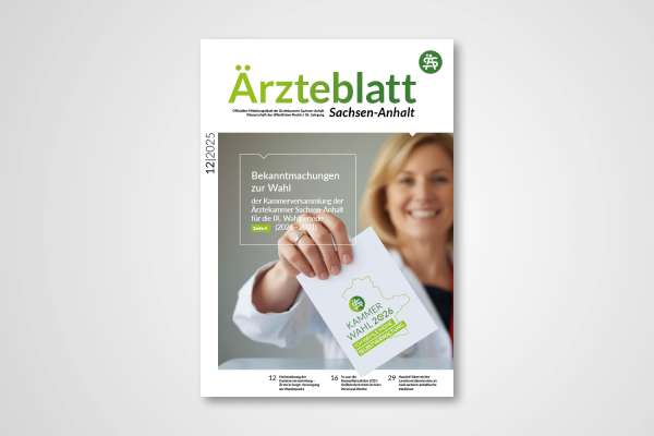 Titelblatt Ärzteblatt Sachsen-Anhalt 12/2025 