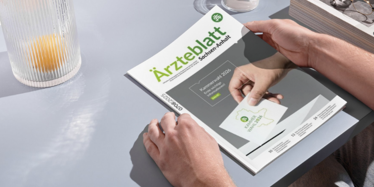 Titelseite Ärzteblatt Sachsen-Anhalt Ausgabe 0708/2025, Kammerwahl 2026